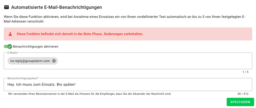 Automatisierte E-Mail-Benachrichtigungen