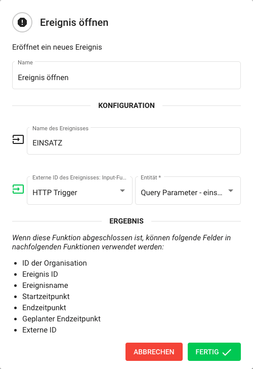 Ereignisse im Flow