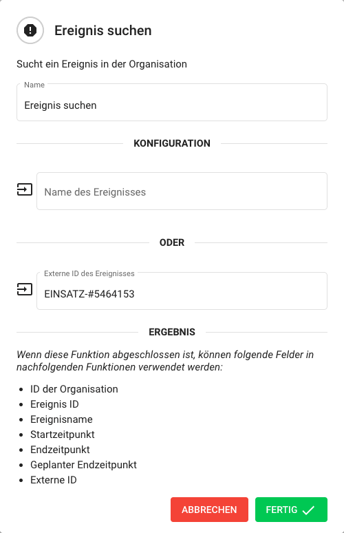 Ereignisse im Flow