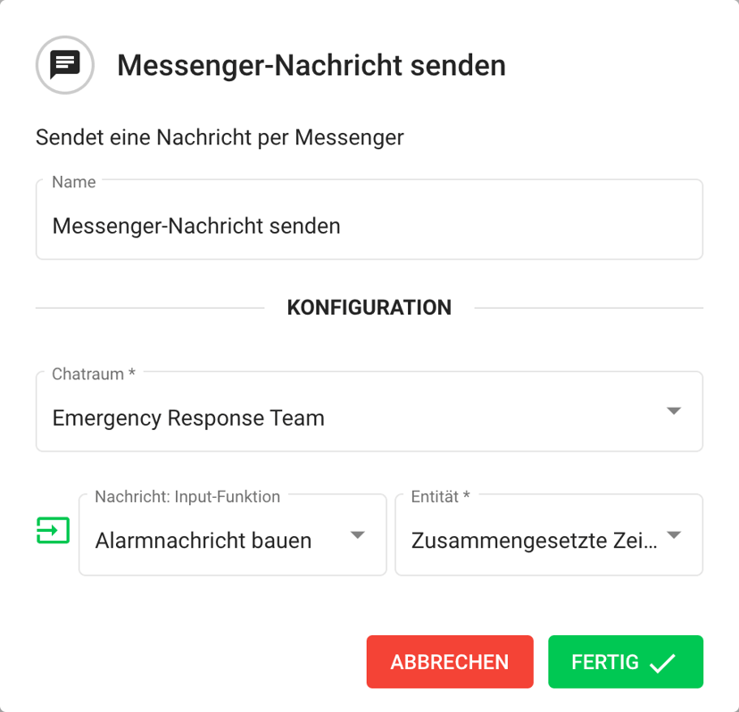 Messenger-Nachrichten im Flow versenden