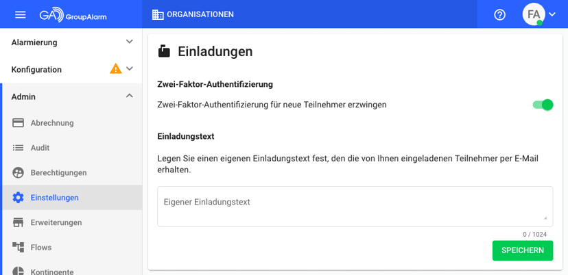 Organisationen können 2FA erzwingen