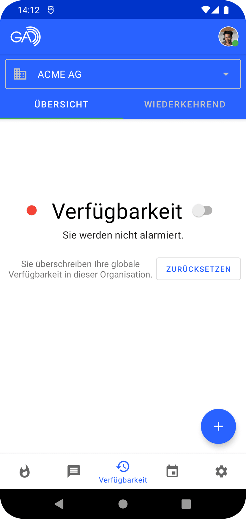 Verfügbarkeit pro Organisation setzen
