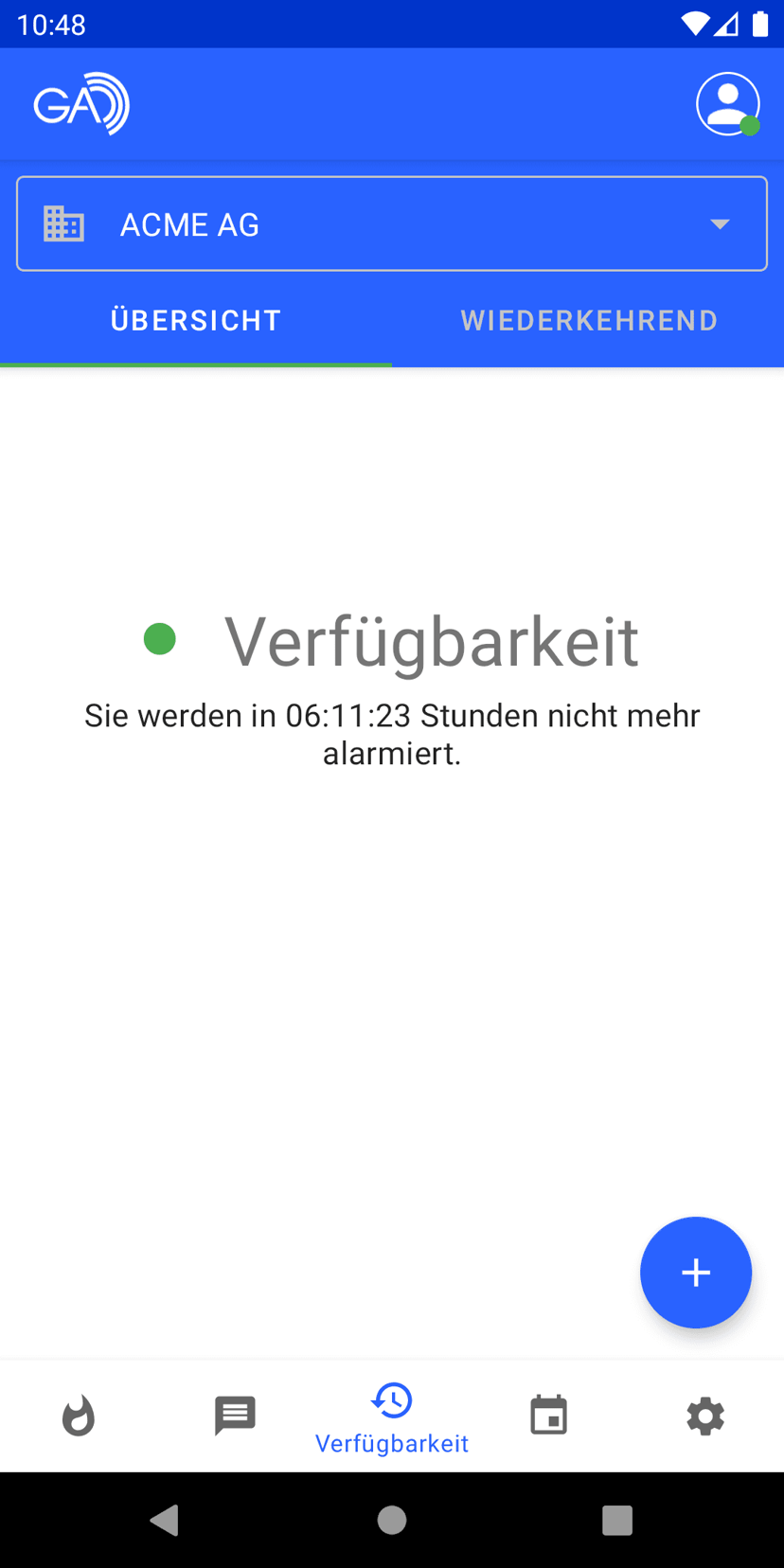 Wiederkehrende Verfügbarkeit pro Organisation einstellbar